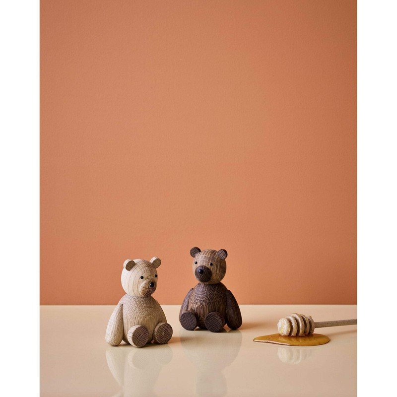 Lucie Kaas Skjode TE01OAS Wooden Teddy Bear 9 cm Oak