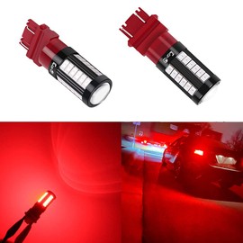Car-EyeQ 4057 3157 3157K LED Rear Turn Signal, Brake Tail Lights Bulbs Compatible with Ford F-150(1988~2020), F-250/F-350/F-450/F-550 Super Duty(1996~2019), Pure Red
