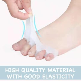 YANINEE 4 Paar Zehenspreizer, Zehentrenner Damen Herren Hallux Valgus Silikon, Correct Toe Spacer Separator