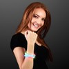 White Tube Light up Bracelets with Flashing Rainbow LEDs (Set