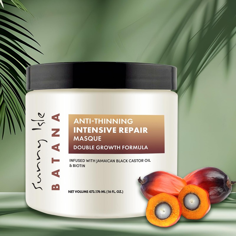 Sunny Isle Batana Anti-Thinning Intensive Repair Masque 16oz Infused with