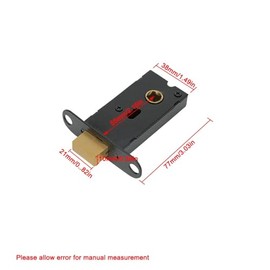 Befun Door Lock Core, Mortice Lock Backset 55 mm Room Door Lock for Various Toilet Rosette with, Toilet Rosette with Occupied Display, Stainless Steel Rosette Pair Set