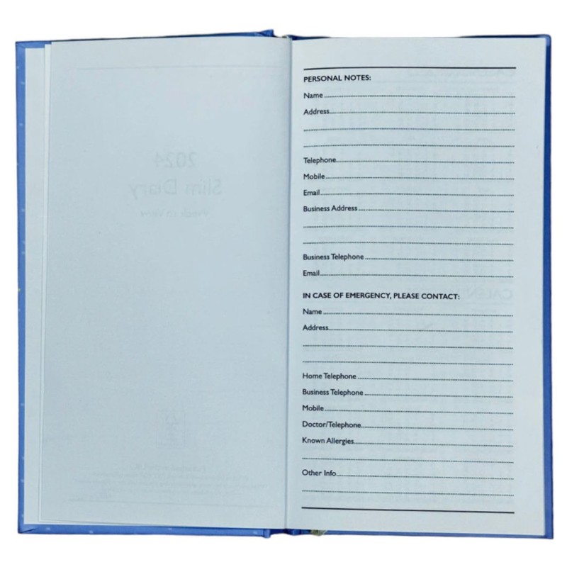 2025 Week To View Diary Slim Diary And Fashion Diary
