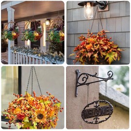 Adjustable Hanging Chain with Hooks, 21 Inch, Black - 10 Pack Heavy Duty for Hanging Grow Lights, Christmas Wreath, Neon Sign, Indoor Plants, Bird Feeders