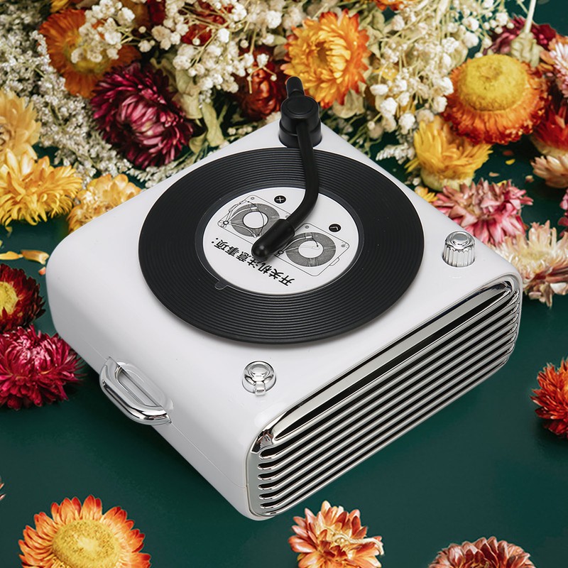 Bluetooth 5.0 Speaker Vinly Record Player Style Old Fashioned Classic