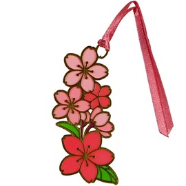 Chikhiko 12531 Stained Glass Style Bookmark Die-Cut Cherry Blossom Gold