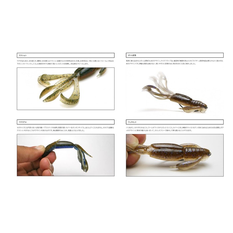 Keitech Crazy Flapper Fishing Bait, 2.8 inches, #101 Green Pumpkin