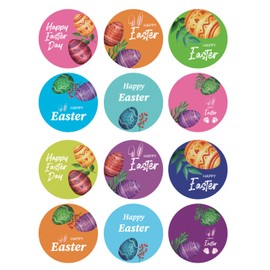 1.5 inch 120 PCS Happy Easter Day Stickers