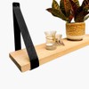Brute Strength - PU Leather Shelf Brackets - Black -