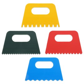 LIQWEI 4 Pcs Plastic Paint Scraper Tool, Art Paint Scrapers Kit Art Textured Supplies, Textured Arts Supplies Diy Graffiti Oil Painting And Drawing for Texture Arts On Canvas Putty Scraper