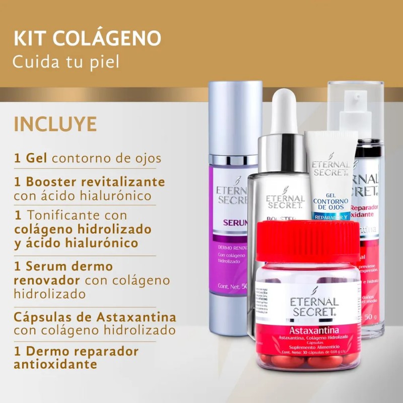 Eternal Secret |kit Colágeno 5 Productos De Skincare