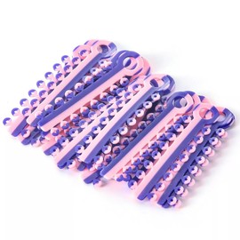 Unique 2 Color Combo Orthodontic Braces Ligature Ties 20 Sticks (320pcs）More Fun For Kids and Patients (#6 Purple&Pink)