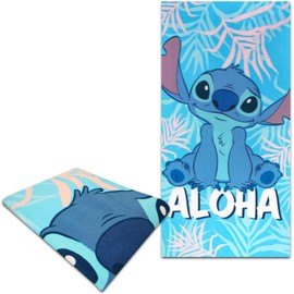 Jay Franco Lilo and Stitch Beach Towe - Aloha, 27 x 54 inches