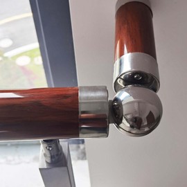 KMERCE 2pcs Stainless Steel Handrail Connector Universal Joint Connector 50mm Handrail Accessories Handrail Connectors Wooden Handrail Connectors
