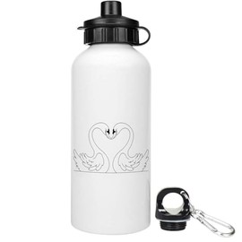 Azeeda 600ml 'Swans In Love' Reusable Water/Drinks Bottle (WT00084361)