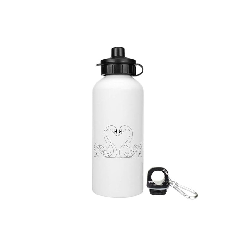 Azeeda 600ml 'Swans In Love' Reusable Water/Drinks Bottle (WT00084361)