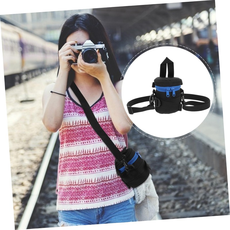 Tofficu 1Pc Shockproof Camera Lens Pouch Thickened Portable Photography Accessory