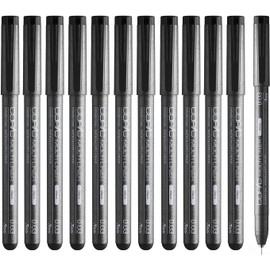 Too Copic Multi-Liner, Black, 0.001 inches (0.03 mm), Bulk Purchase Set of 12
