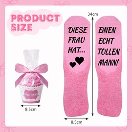 YANSYUN Wedding Anniversary Gifts for Women, Women's Socks, Funny Socks Gifts for Couples, Birthday Gift for Women, Anniversary Gift for Her, pink