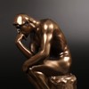 Magicsculp-The Thinker Statue Bookends in Premium Cold Cast Bronze- 7.48-Inch