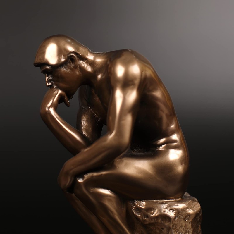 Magicsculp-The Thinker Statue Bookends in Premium Cold Cast Bronze- 7.48-Inch