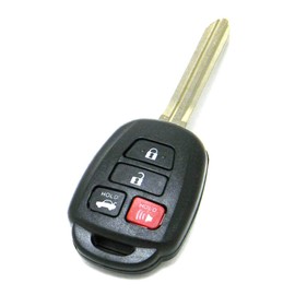 OEM Electronic 4-Button Remote Head Key Fob Compatible with 2012-2015 Toyota Camry (FCC ID: HYQ12BDM, P/N: 89070-06420)