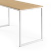 Zinus Jennifer 55 Inch White Frame Desk/Computer Workstation/Office Desk/Dining Table/Easy