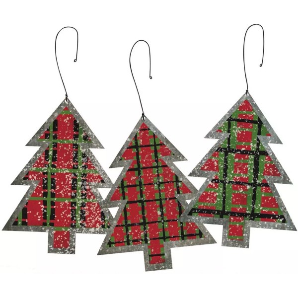 Unbranded Set of 3 Country Rustic Black Red Green Plaid