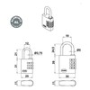 Amig - 21940 Model 75 Combination Lock Aluminium Width 25