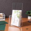 2pcs Acrylic Brochure Display Stands Transparent Pamphlet Holder for Magazines