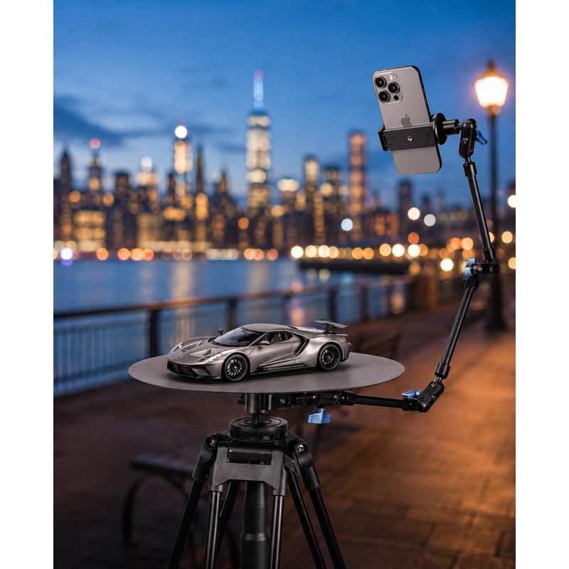 360 Degree Rotation Smartphone Spinner,DIY Photography Turntable Photo Booth for