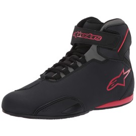 Alpinestars Men's Sektor Street Motorcycle Shoe, Black/Gray/Red, 10