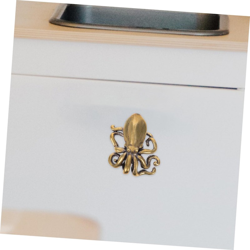 Mipcase Octopus Shape Squid Door Handle Copper Decorative Handles for