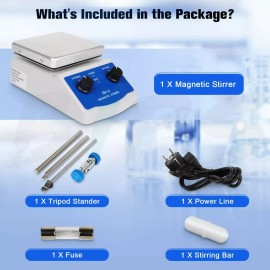 Agitador Magnético Y Placa Calentador Digital Lab Ajustable