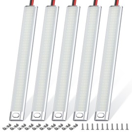 CT CAPETRONIX 12v Led Light Strip, 120leds 1500LM 12 Volt Led Strip Lights 12v Fixtures for RV Interior, 12v Led Ceiling Light Bar for Enclosed Cargo Trailer, RV, Van, Truck, Lorry Camper (5pcs).