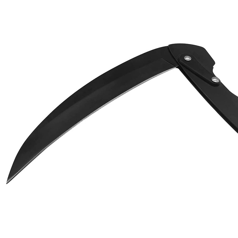 Black Sharp Edge Folding Sickle Weeder Gargening Hand Tool Portable