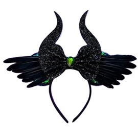 CLGIFT Maleficent Minnie Mouse Ears, Pick Your Color - Iridescent, Silver, Gold, Blue, Rainbow Sparkle, Classic Red Sequin (Purple Maleficent)