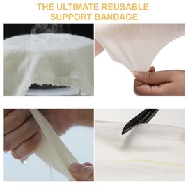 Elastic Bandage Roll Cotton Stretch Bandages 10cm x 10m Compression Tube Bandage Stretchable Tubular Bandages Yellow Line for Arm Legs Knees