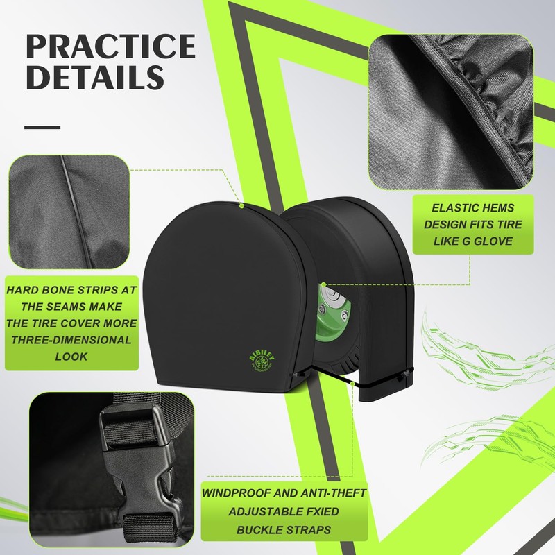 RV Tire Covers Sets of 2,Wheel Tire Covers for Trailers
