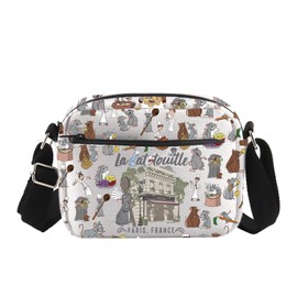 ENSIANTH La Ratatouille Paris France Inspired Crossbody Bag Anyone Can Cook GiftMouse Chef Movie Mech Remy Rat Bag (CA La HengCB)