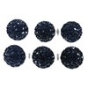 6 Jet Glass Black Buttons 3/4'' (17mm) for Dress and