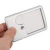 LED Pocket Magnifier Credit Card Size 3X 6X Illuminated Acrylic