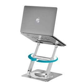 Lifelong 360 Rotating Ergonomic Laptop Stand for Desk, Laptop Riser with Swivel Base, Adjustable Computer Stand for 10-17" MacBook Pro & All Laptops- Portable Standing Desk Converter- Height 16"