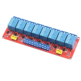 DEWIN Relay 24 V, 8 Channel Optocoupler Relay Module High and Low Trigger Relay Module Board DC 24 V