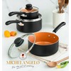 MICHELANGELO Ceramic Saucepan Set 1.5QT & 2QT & 3QT Nonstick