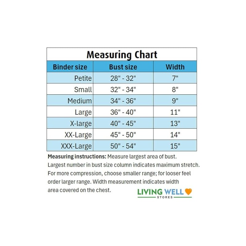 Breast Binder with Dri Release for Added Comfort (X-Large 40"-45",