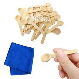 CZNBZIU Mini Wooden Spoon, Small Round Wooden Spoon, Small Spoon, Wood, All Types of Spoons Used in Life, Ice Cream Scoop, Spice Spoon, Coffee Spoon, Jam Spoon