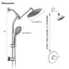 UCLIMAA Rainfall 8 Inch Round Shower Head with High Pressure