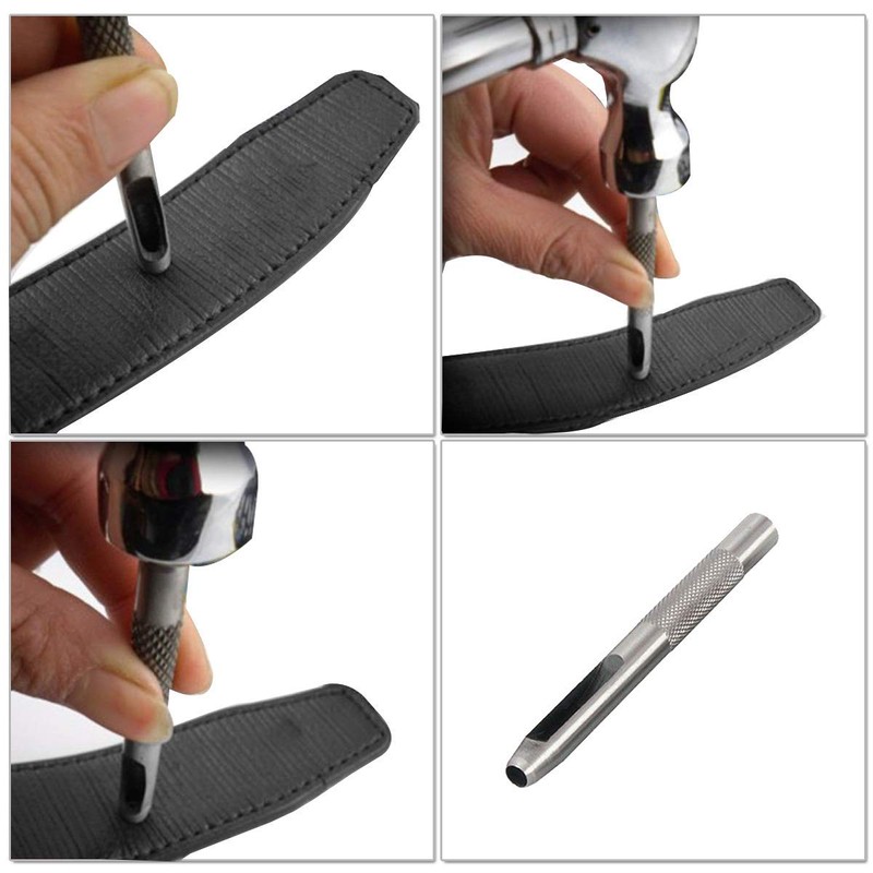 Weddecor 3mm Hollow Leather Hole Punch Heavy Duty Solid Steel