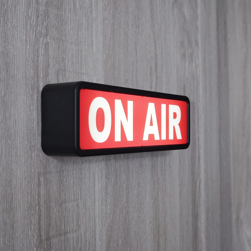 ON AIR Lighted Broadcast Warning Sign for Studio/Home/Company/Desk or Wall